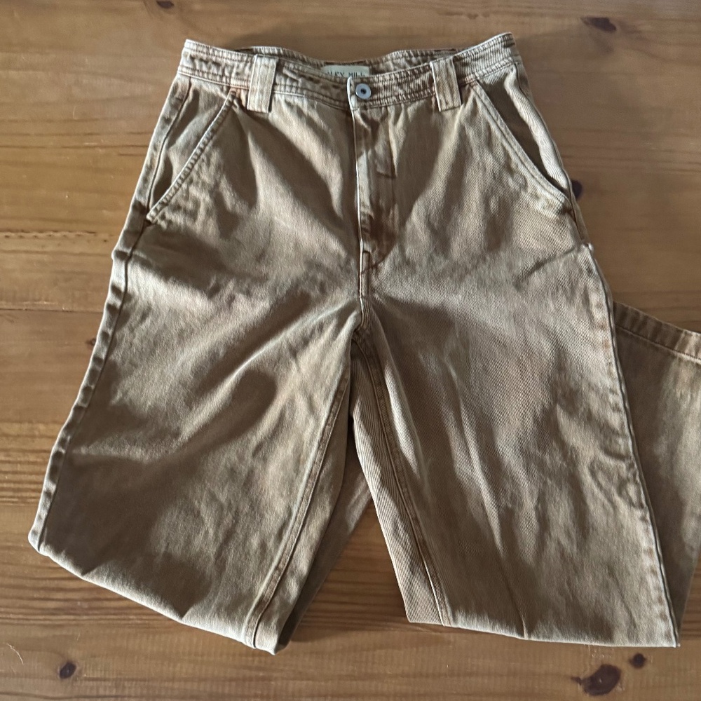 Alex Mill, Wide Leg Pant, Tan, Cotton, Women's, Size 28